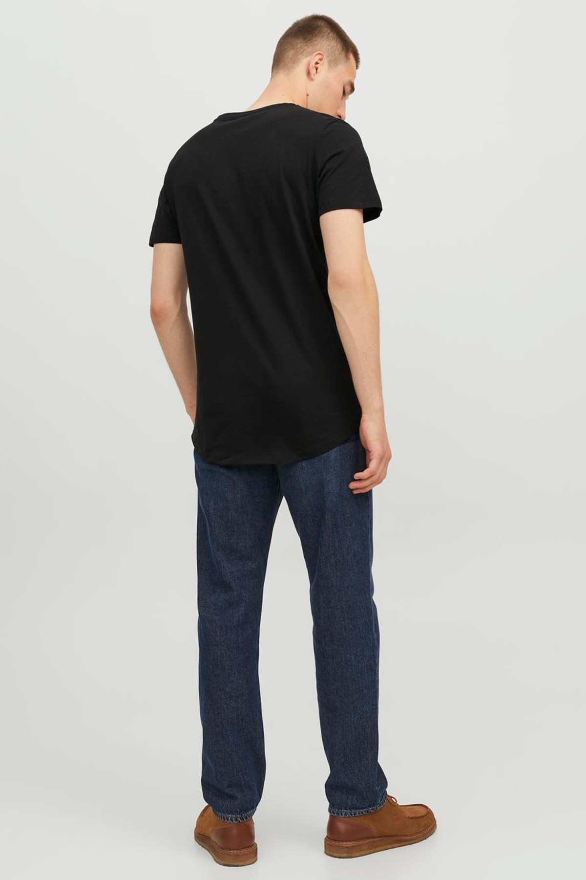 Jack & Jones Erkek Tişört 12113648 Siyah
