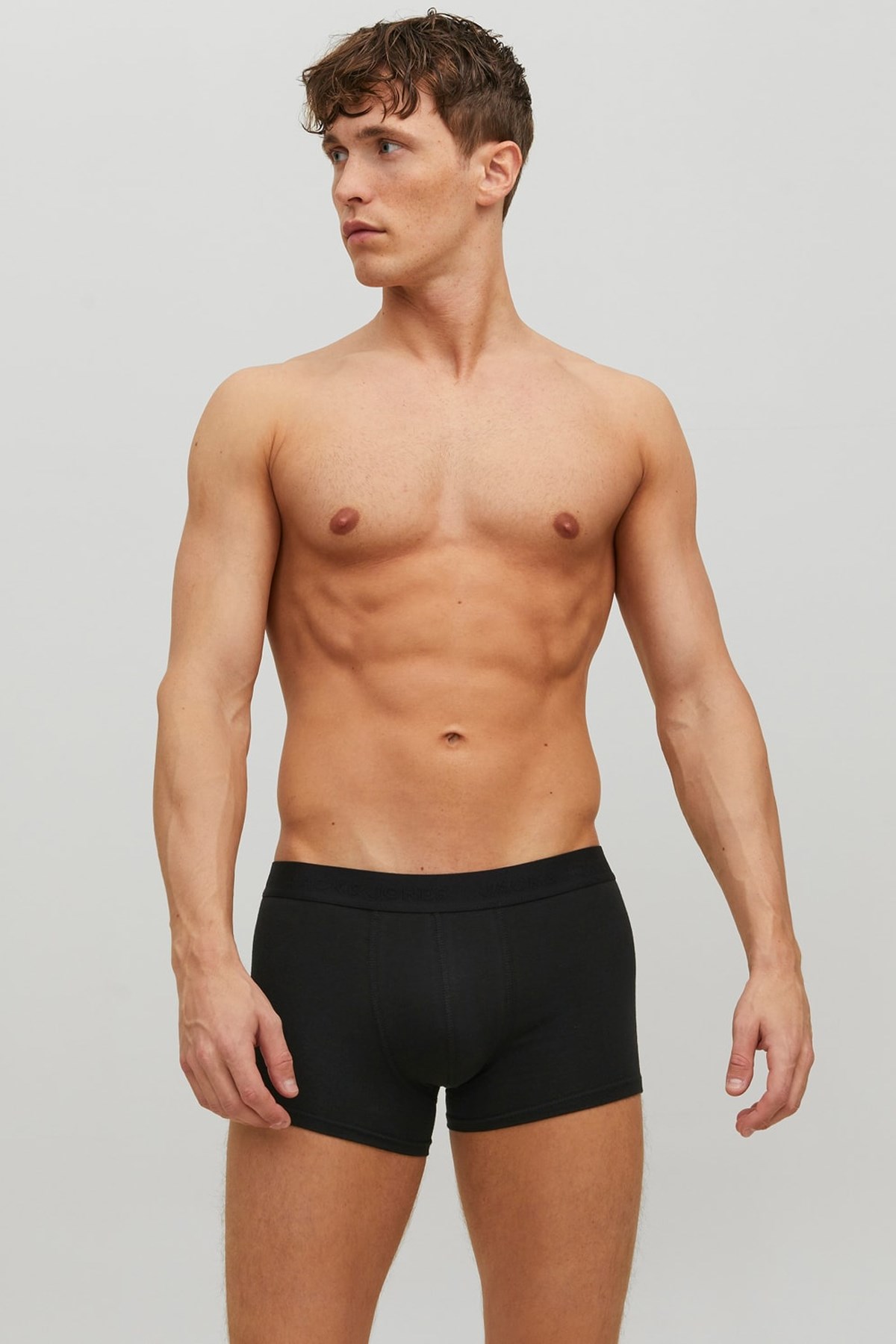 Jack & Jones Jacwaistband 3'lü Boxer 12127816 Siyah