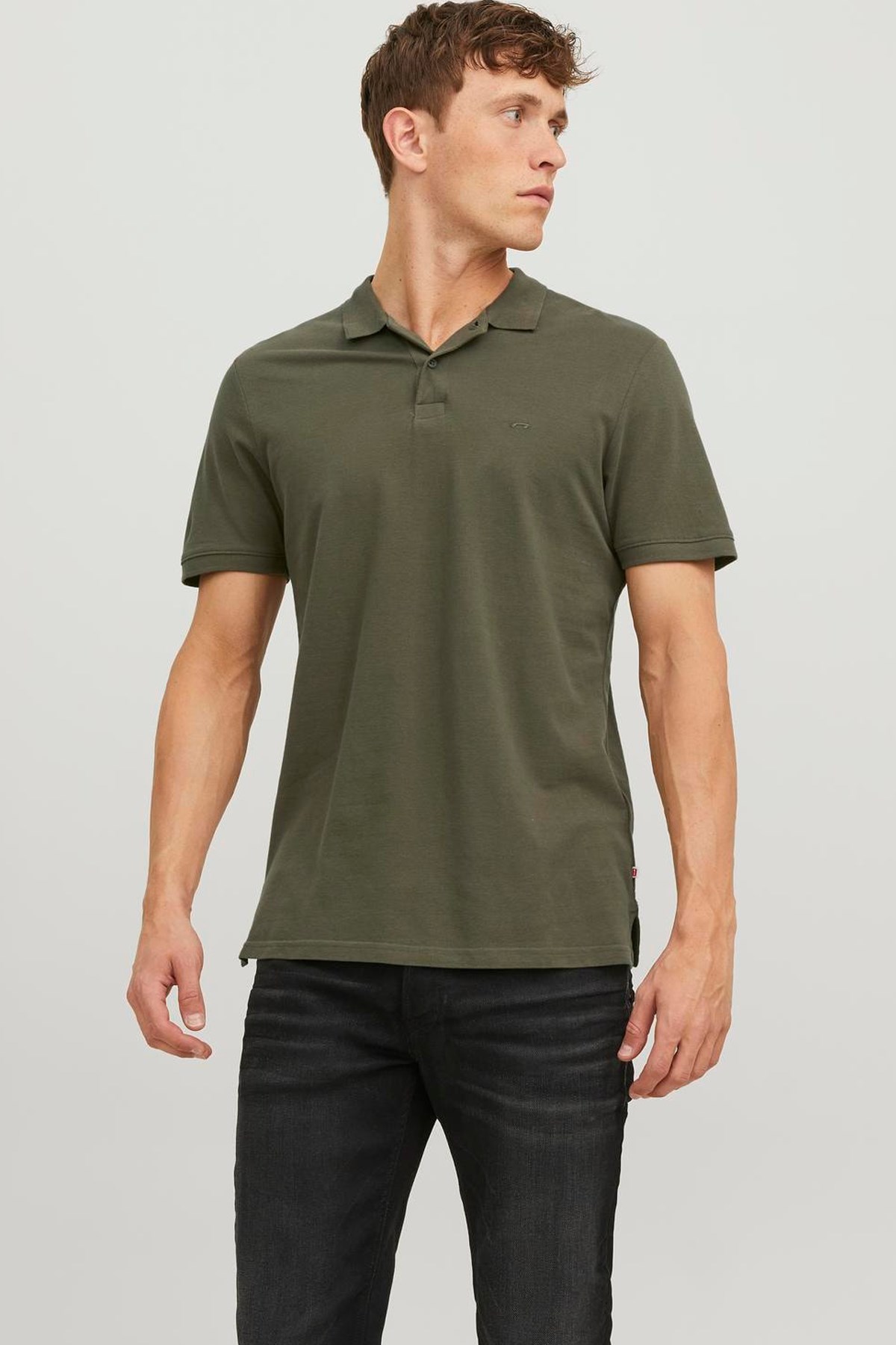 Jack & Jones Erkek Polo Yaka Tişört 12136516 Haki