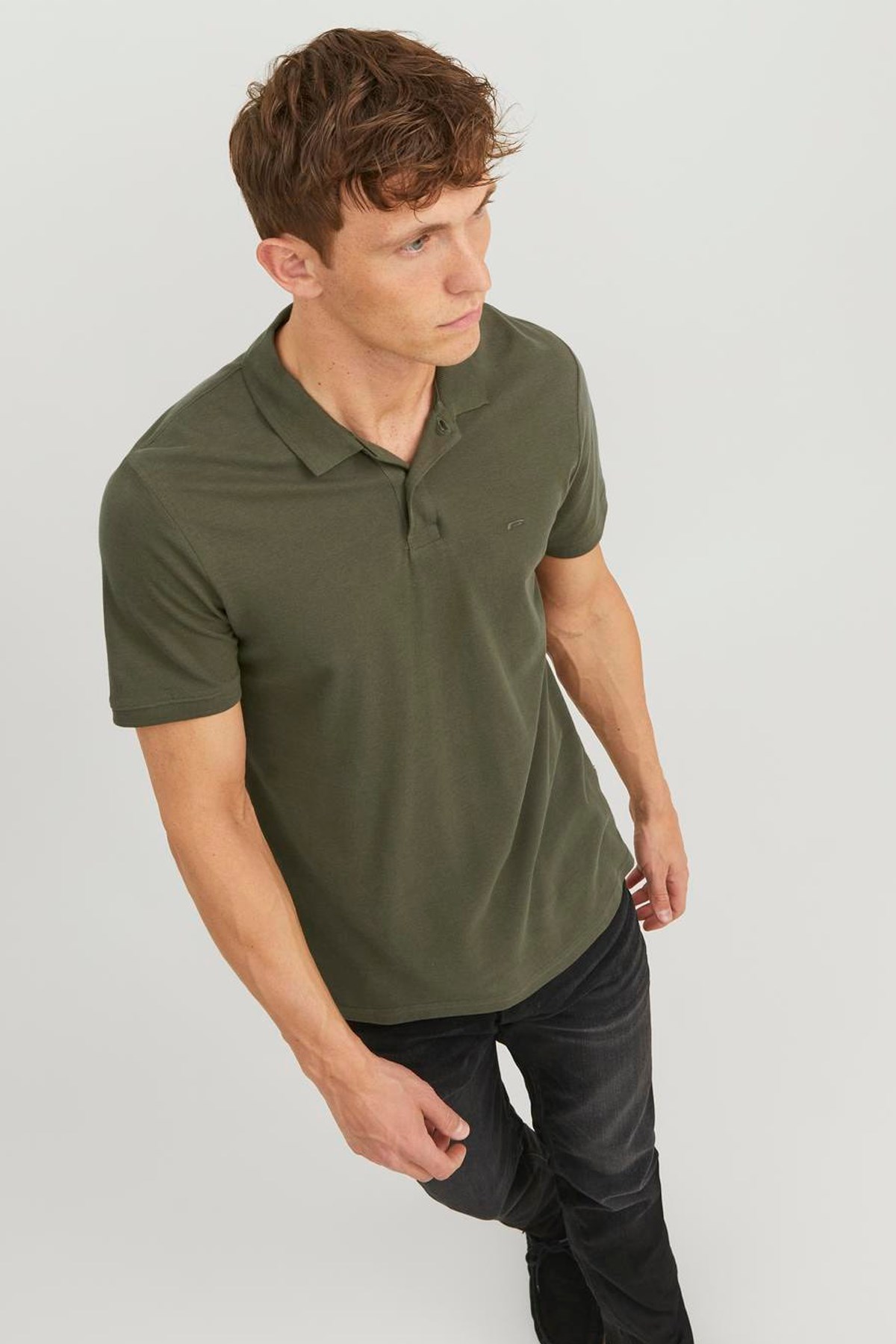 Jack & Jones Erkek Polo Yaka Tişört 12136516 Haki