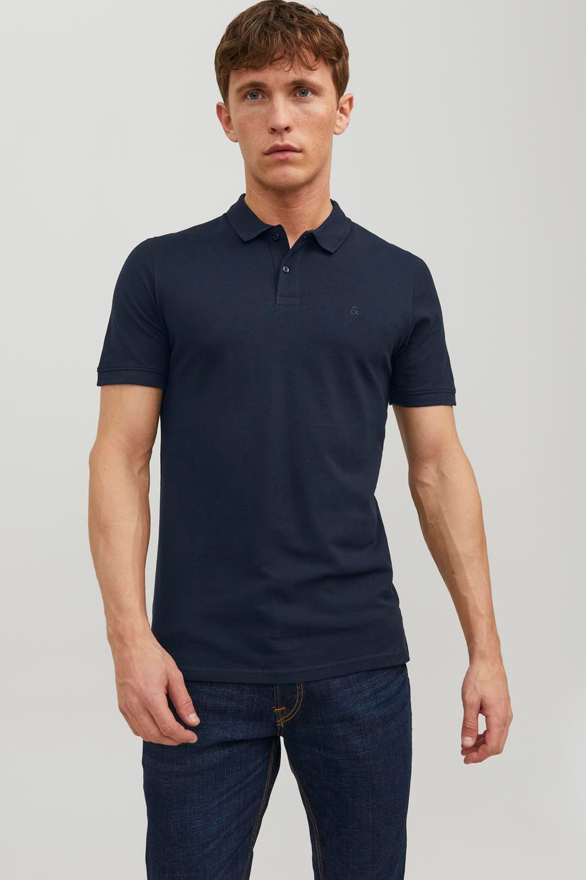 Jack & Jones Erkek Polo Yaka Tişört 12136516 Lacivert