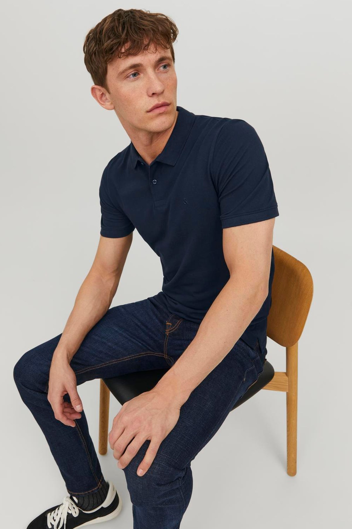 Jack & Jones Erkek Polo Yaka Tişört 12136516 Lacivert