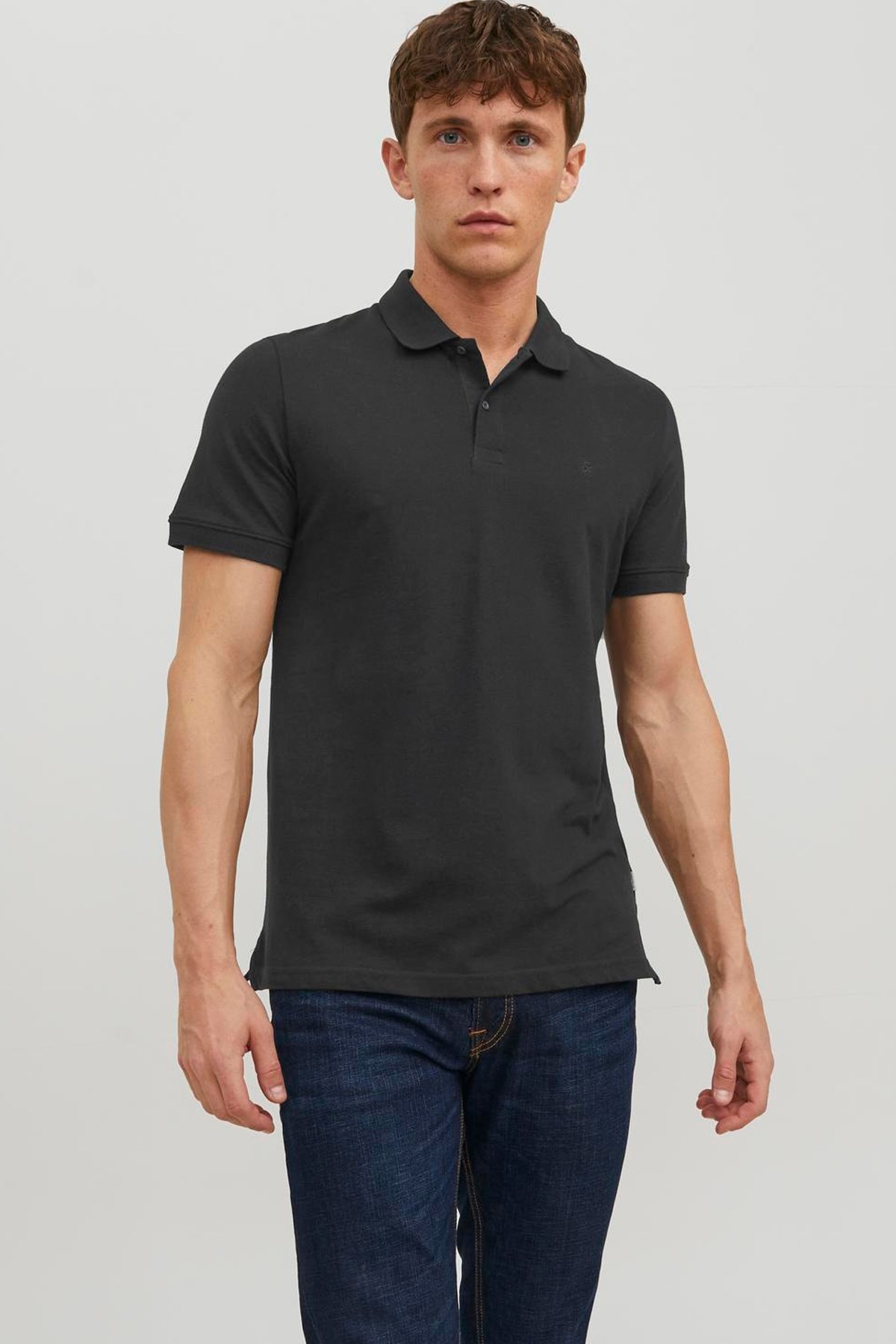 Jack & Jones Erkek Polo Yaka Tişört 12136516 Siyah