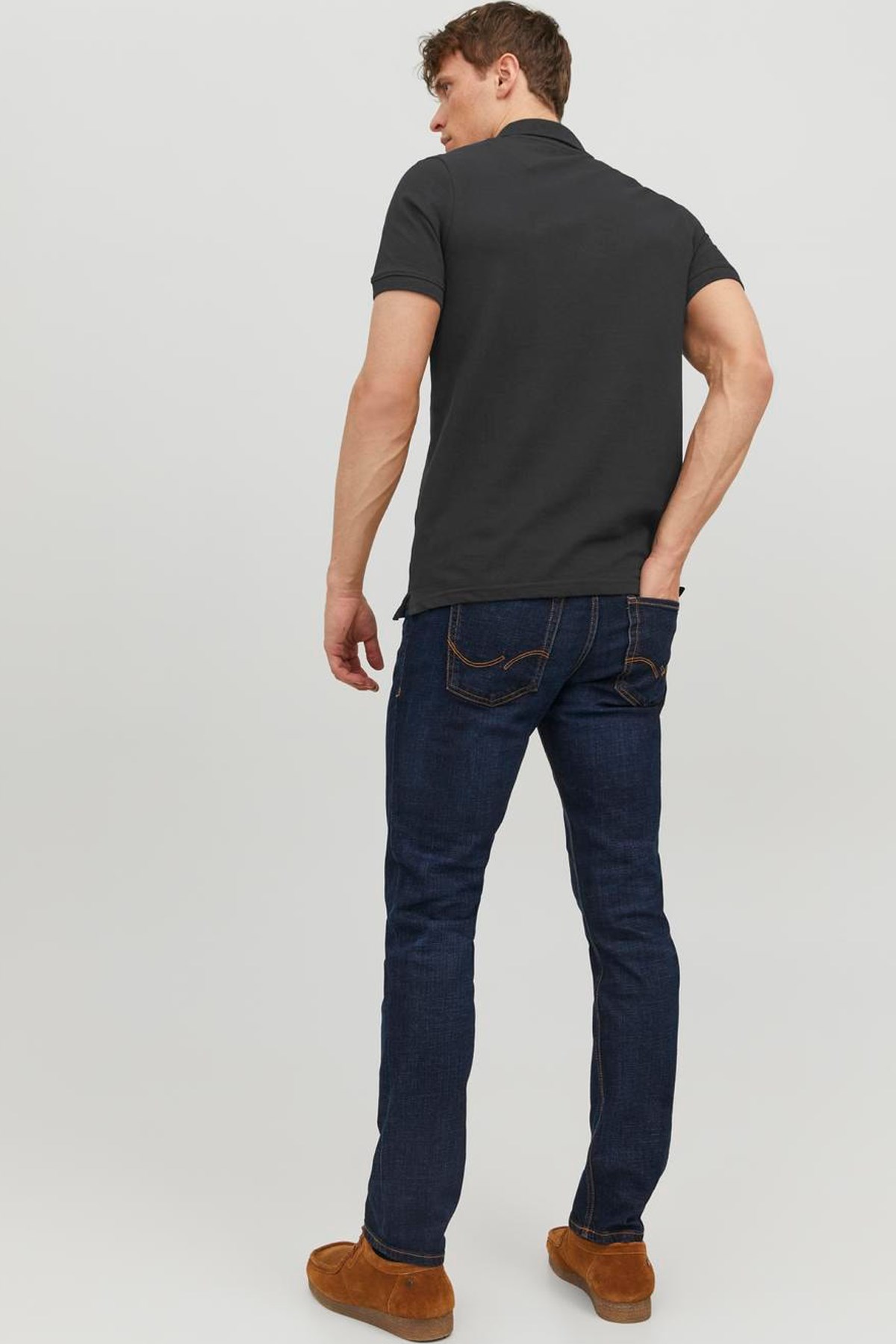 Jack & Jones Erkek Polo Yaka Tişört 12136516 Siyah