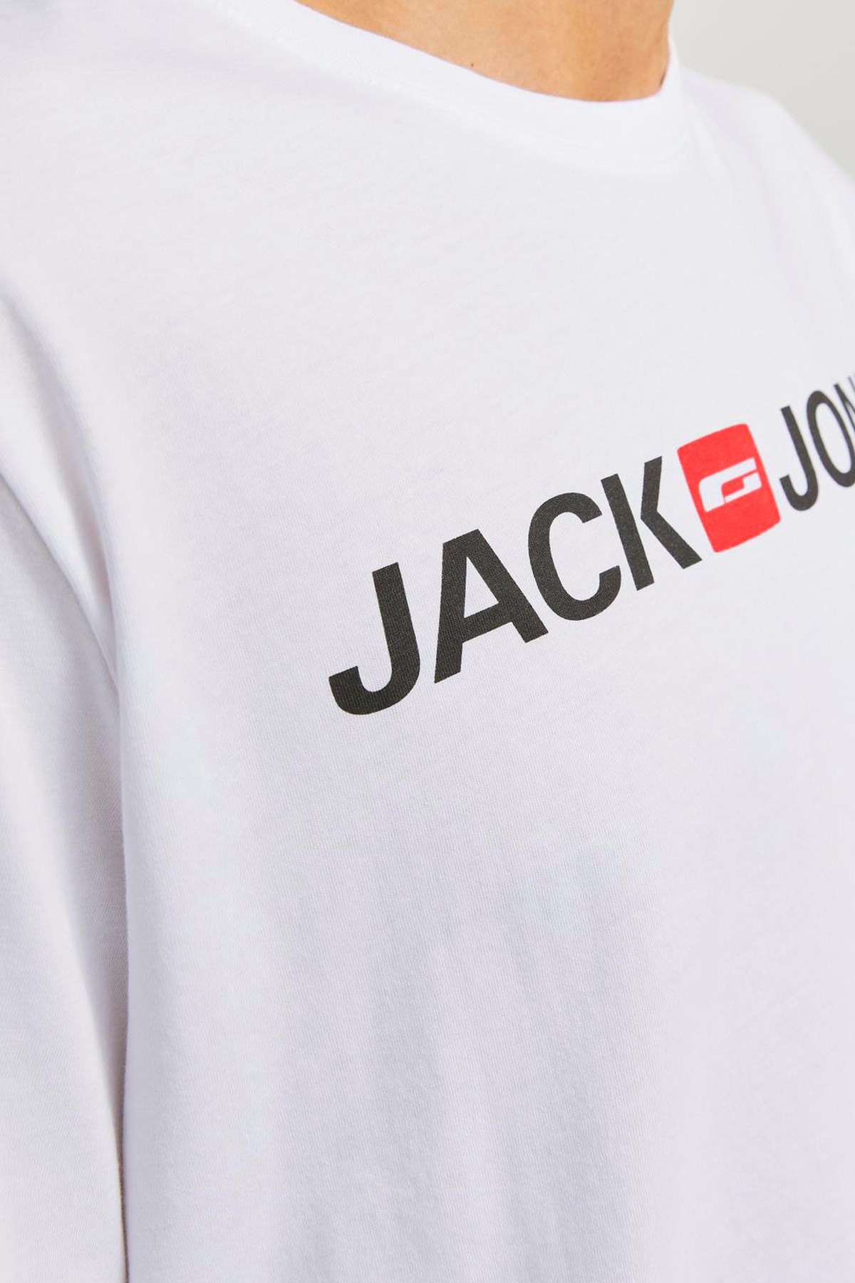 Jack & Jones Erkek Tişört 12137126 Beyaz