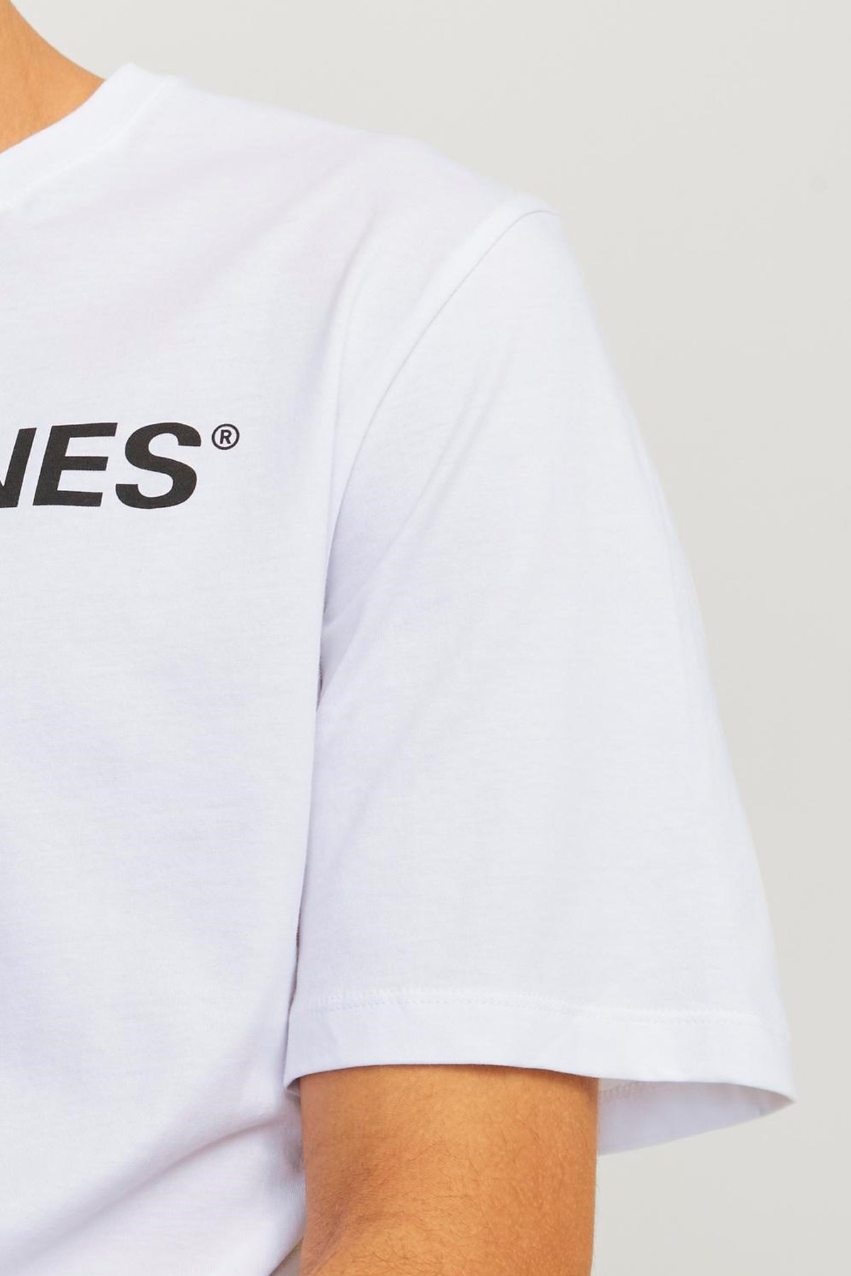Jack & Jones Erkek Tişört 12137126 Beyaz
