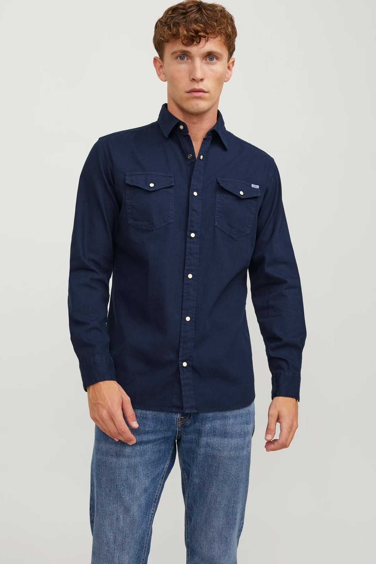 Jack & Jones Erkek Gömlek 12138115 Lacivert