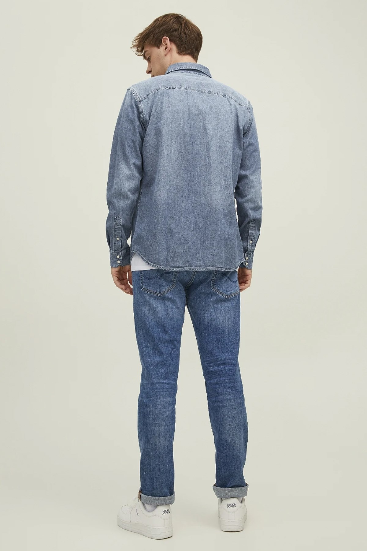 Jack & Jones Erkek Gömlek 12138115 Mavi