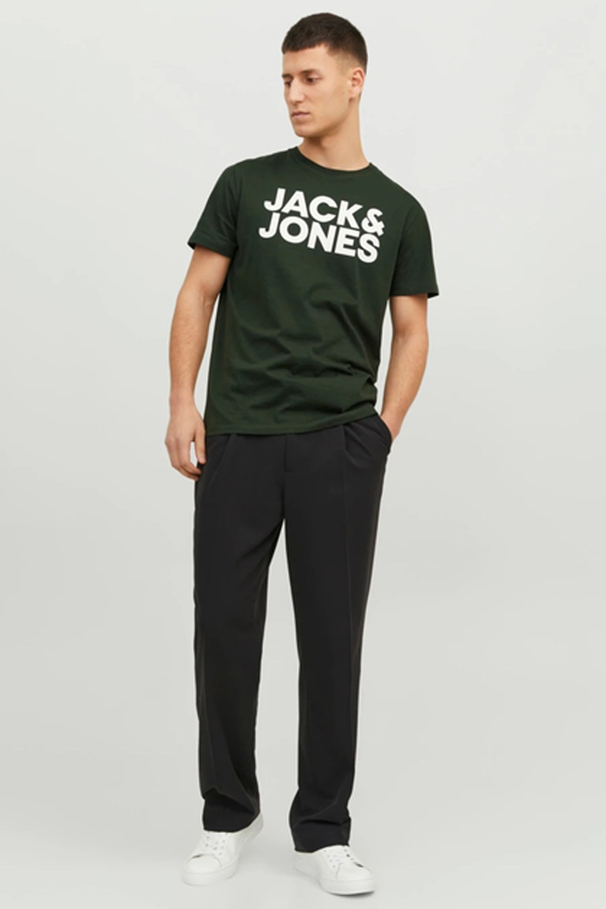 Jack & Jones Jjecorp Erkek Tişört 12151955 Antrasit