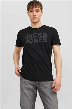Jack & Jones Jjecorp Erkek Tişört 12151955 Siyah