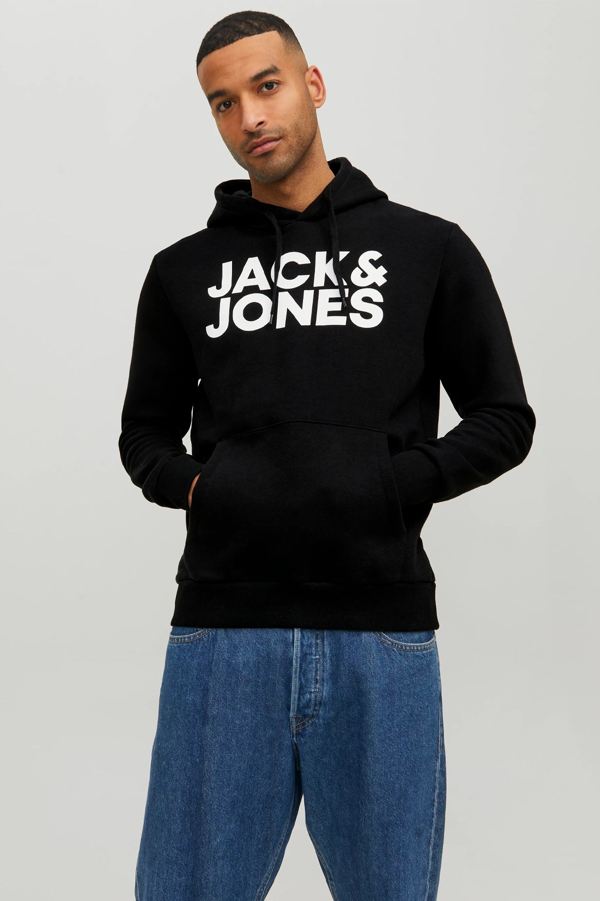 Jack & Jones Jjecorp Erkek Sweatshirt 12152840 Siyah