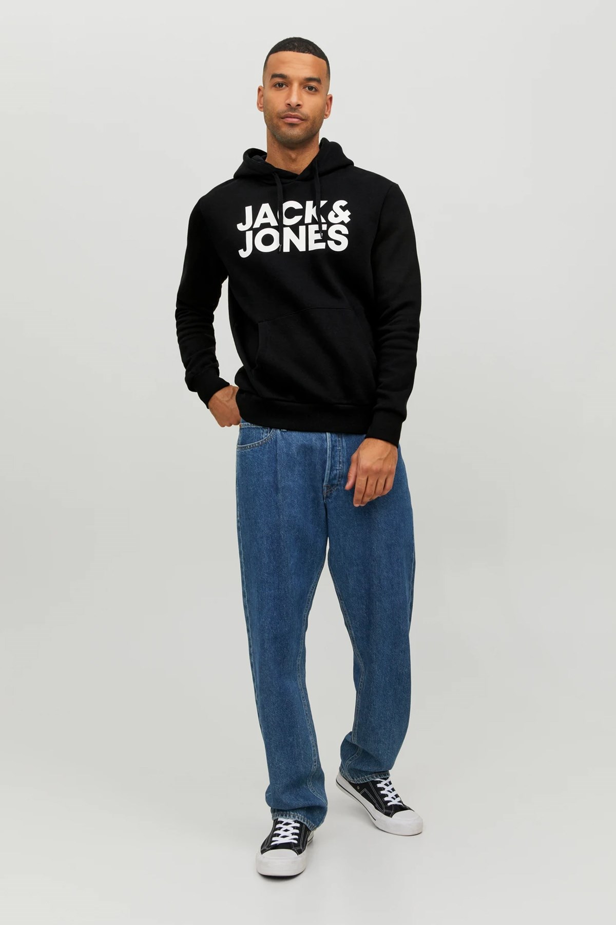 Jack & Jones Jjecorp Erkek Sweatshirt 12152840 Siyah