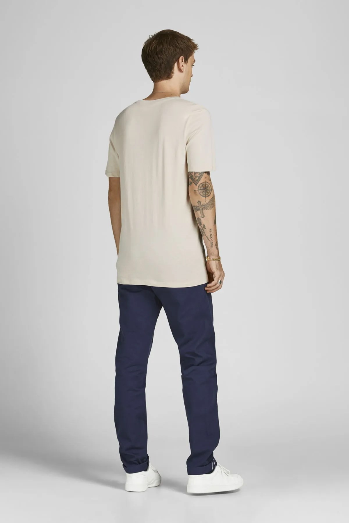 Jack & Jones Erkek Tişört 12156101 Bej