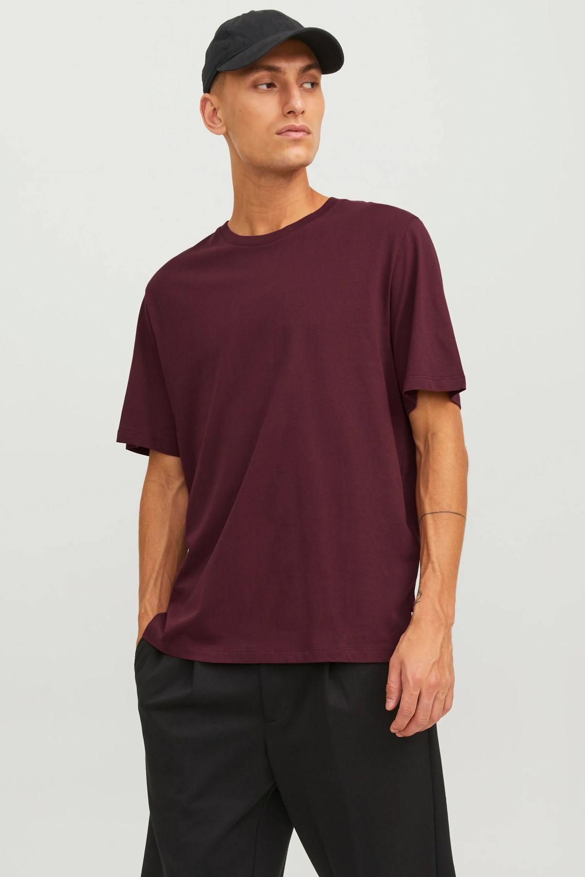 Jack & Jones Erkek Tişört 12156101 Bordo