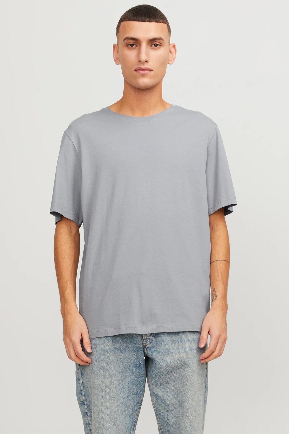 Jack & Jones Erkek Tişört 12156101 Gri