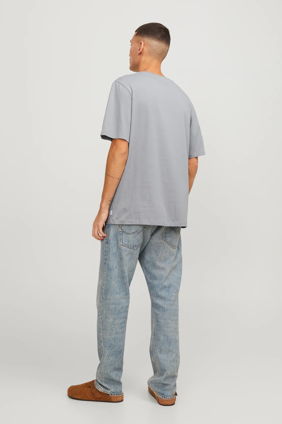 Jack & Jones Erkek Tişört 12156101 Gri