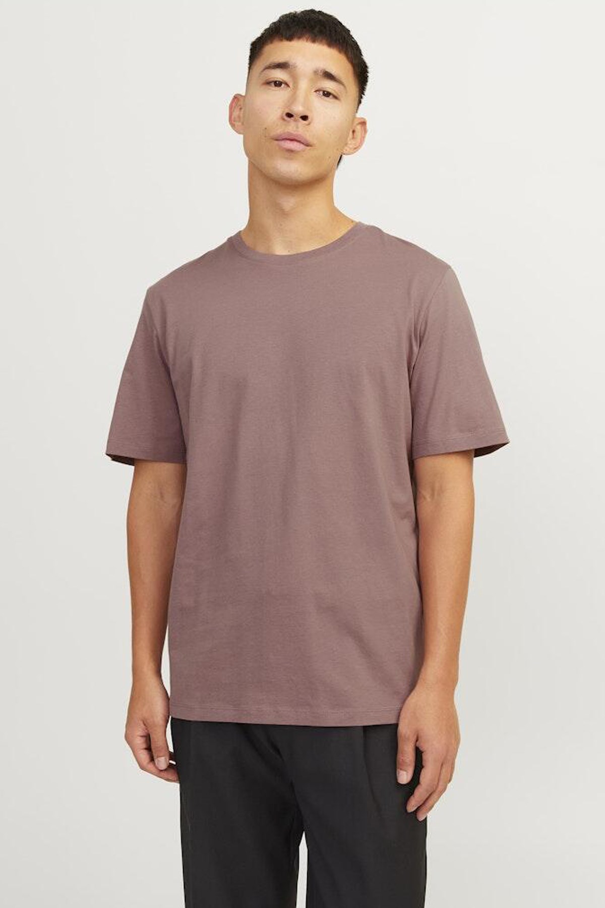 Jack & Jones Erkek Tişört 12156101 Kahverengi
