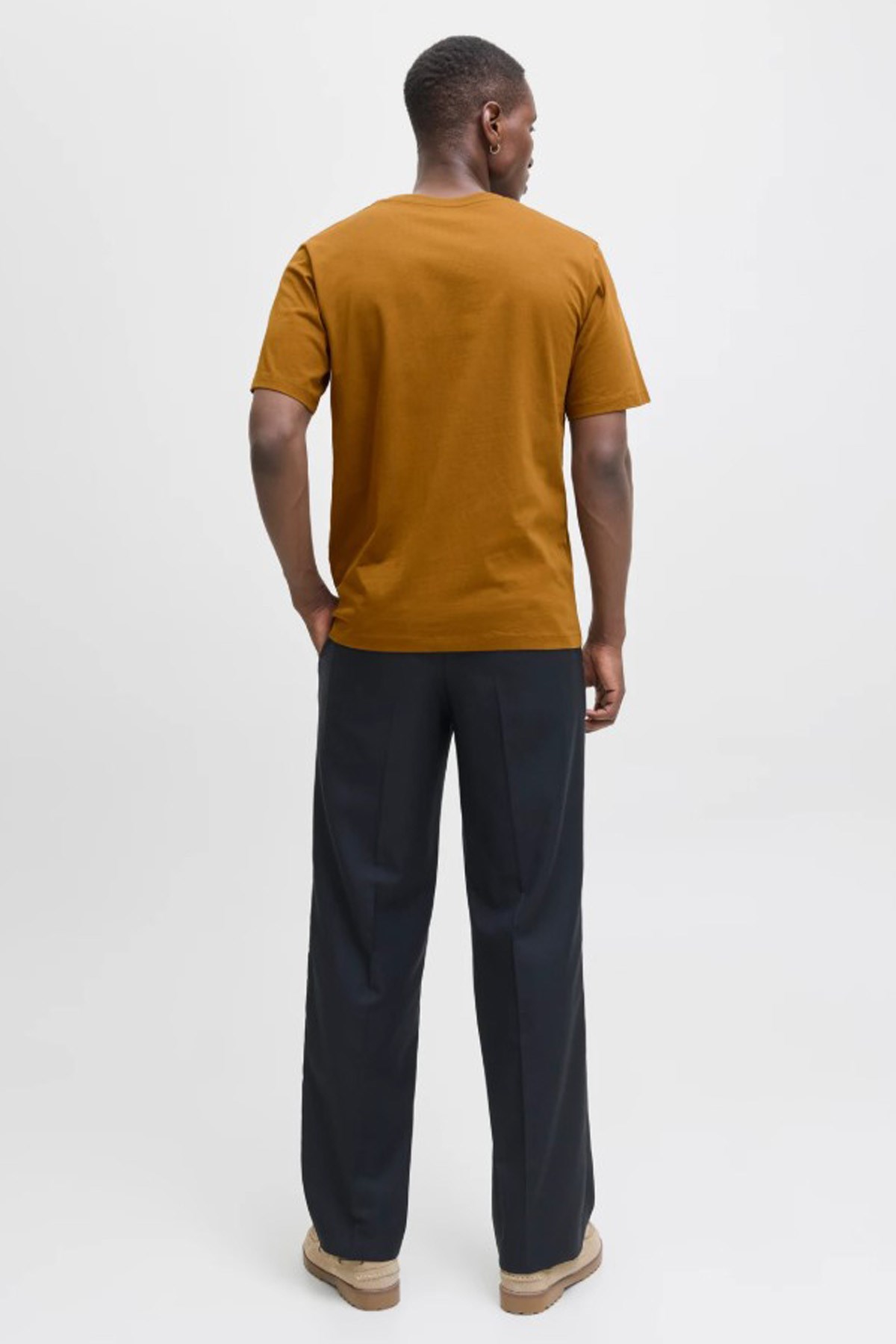 Jack & Jones Erkek Tişört 12156101 Açık Kahverengi