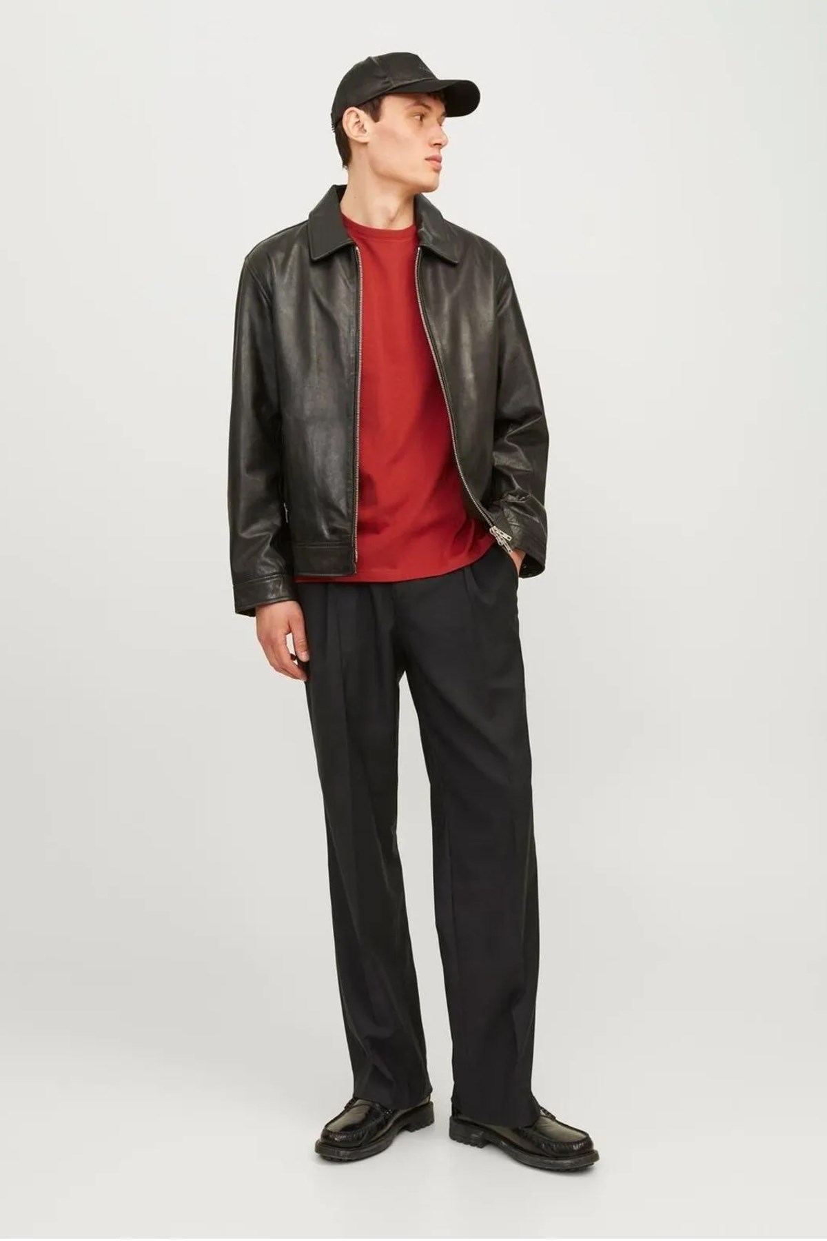 Jack & Jones Erkek Tişört 12156101 Kırmızı