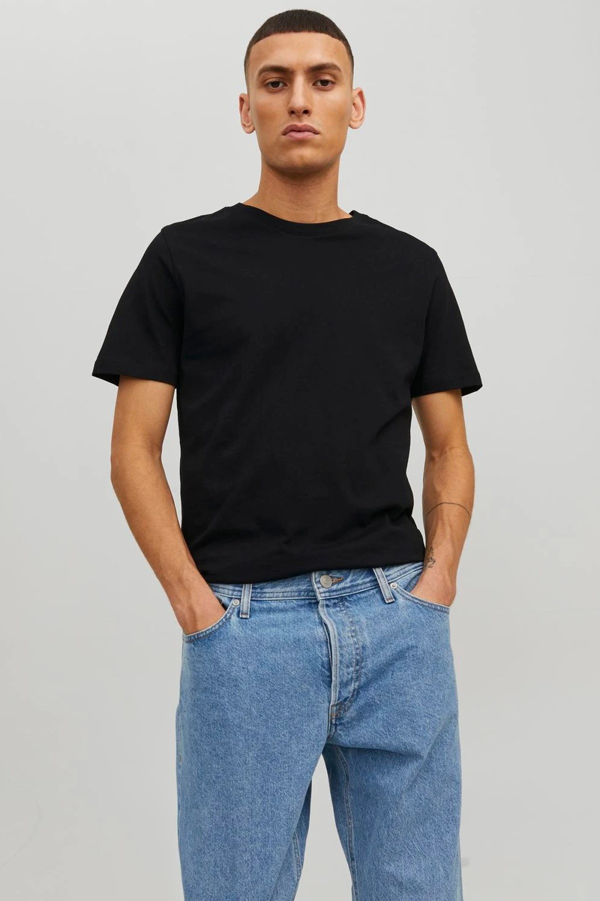 Jack & Jones Erkek Tişört 12156101 Siyah