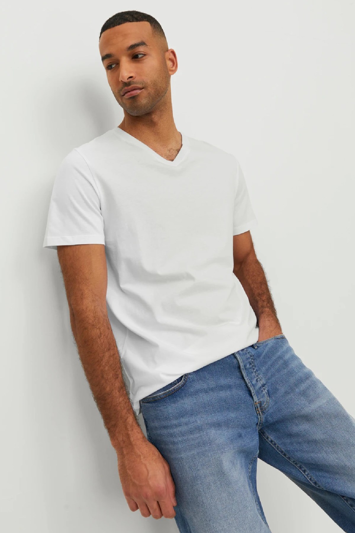 Jack & Jones Jjeorganic Erkek Tişört 12156102 Beyaz