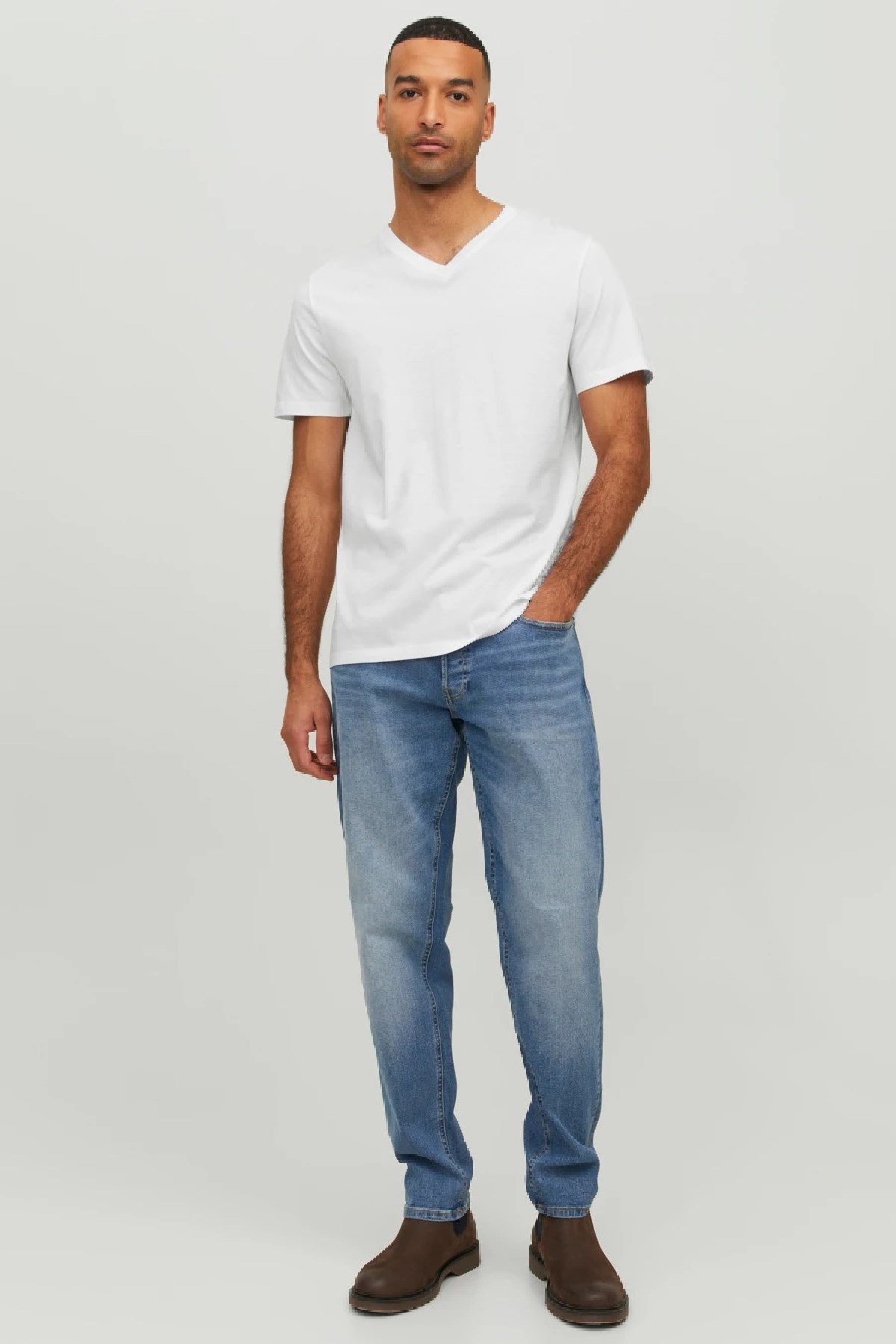 Jack & Jones Jjeorganic Erkek Tişört 12156102 Beyaz