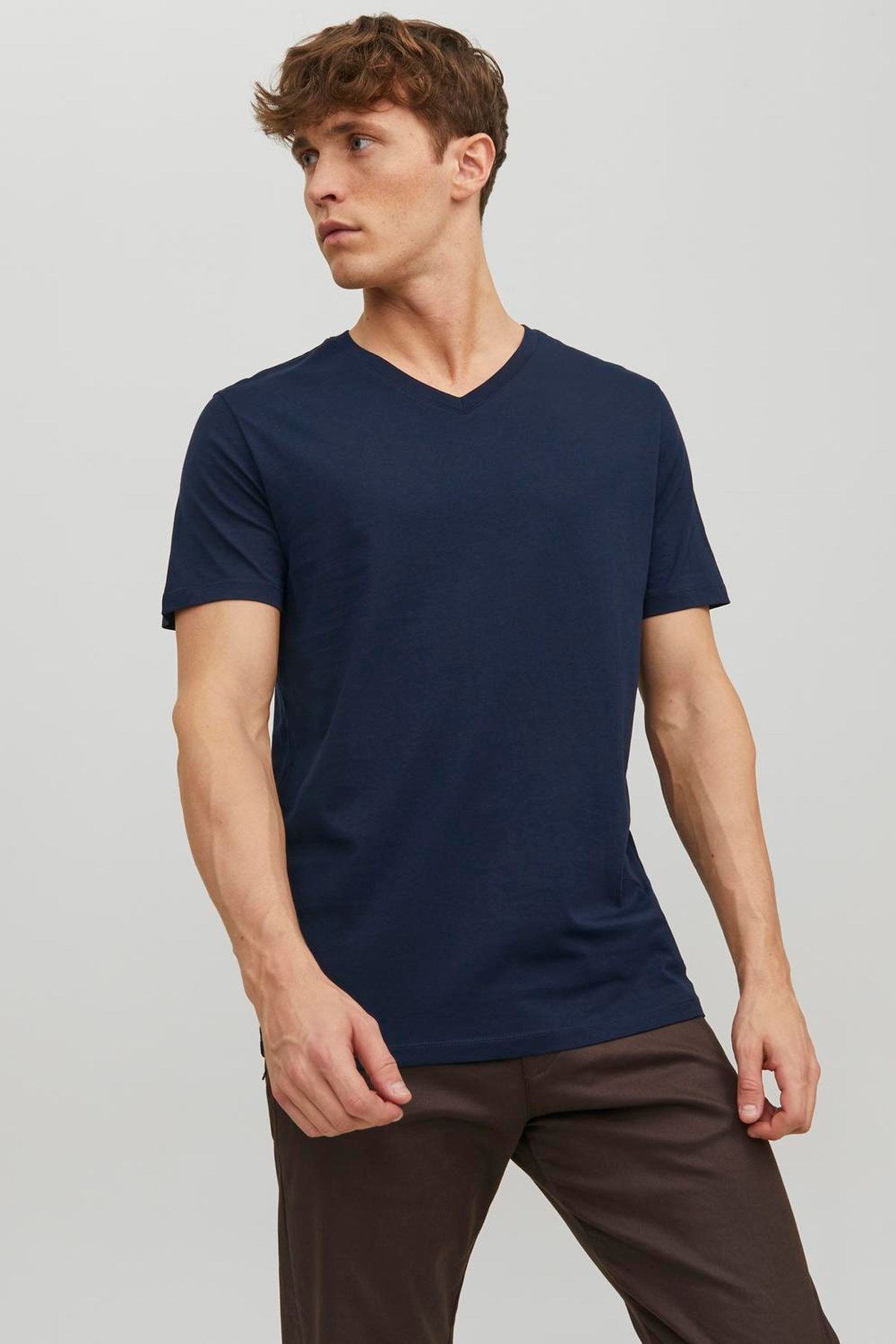 Jack & Jones Jjeorganic Erkek Tişört 12156102 Lacivert