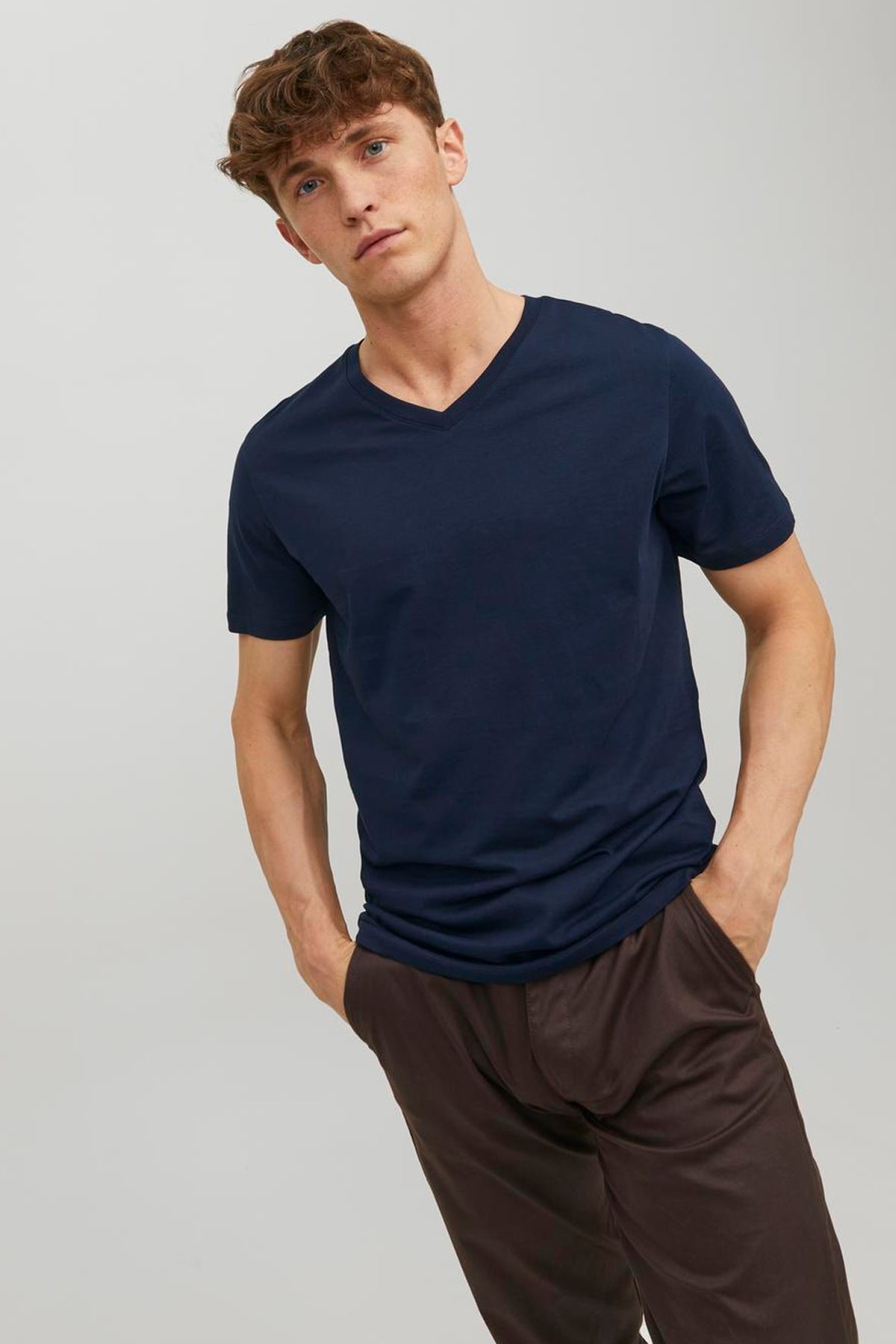 Jack & Jones Jjeorganic Erkek Tişört 12156102 Lacivert