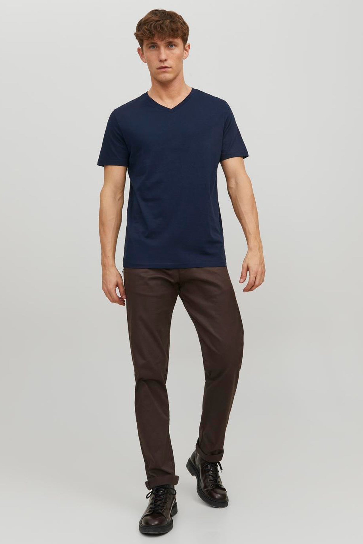 Jack & Jones Jjeorganic Erkek Tişört 12156102 Lacivert