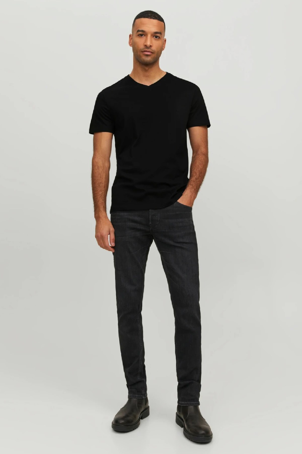Jack & Jones Jjeorganic Erkek Tişört 12156102 Siyah