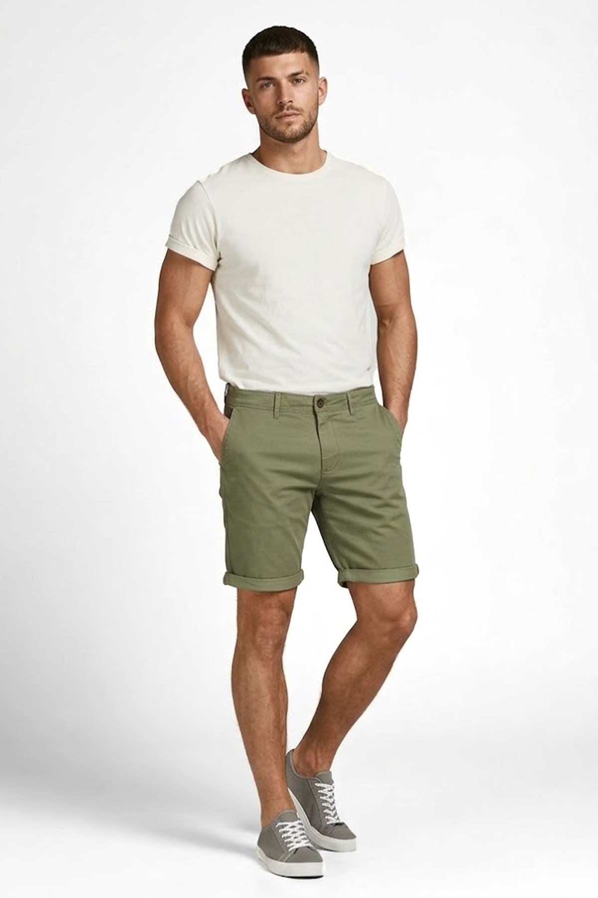 Jack & Jones Jpstbowie Erkek Şort 12165604 Yeşil