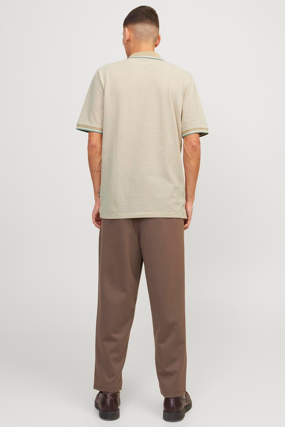 Jack & Jones Erkek Polo Yaka Tişört 12169064 Bej
