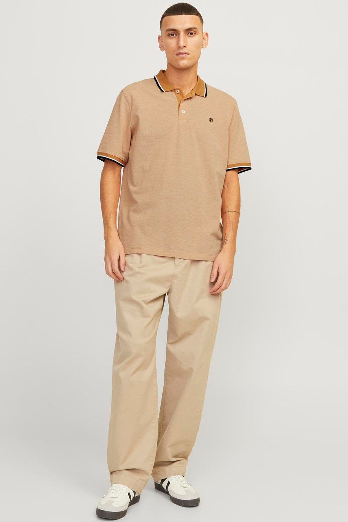 Jack & Jones Erkek Polo Yaka Tişört 12169064 Turuncu