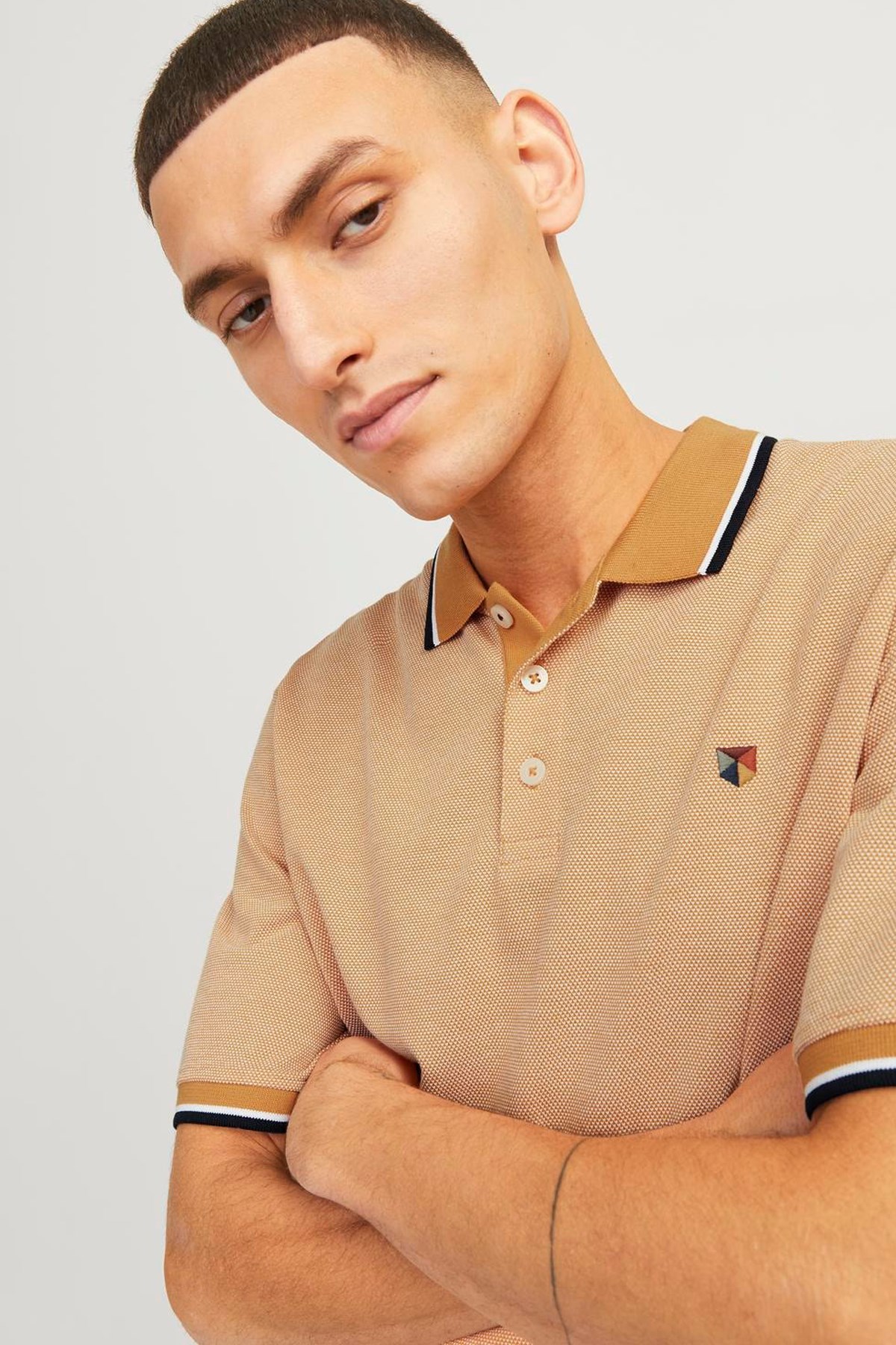 Jack & Jones Erkek Polo Yaka Tişört 12169064 Turuncu