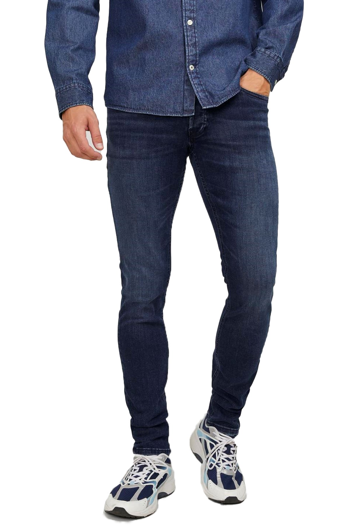 Jack & Jones Erkek Jeans 12173407 Mavi