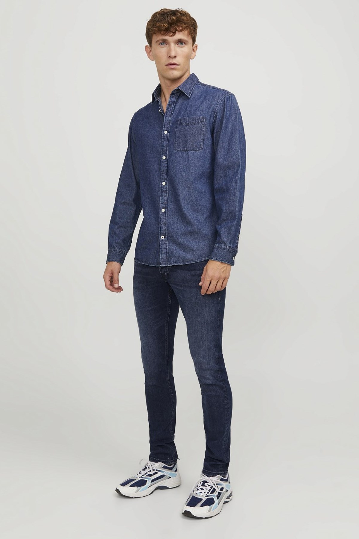 Jack & Jones Erkek Jeans 12173407 Mavi