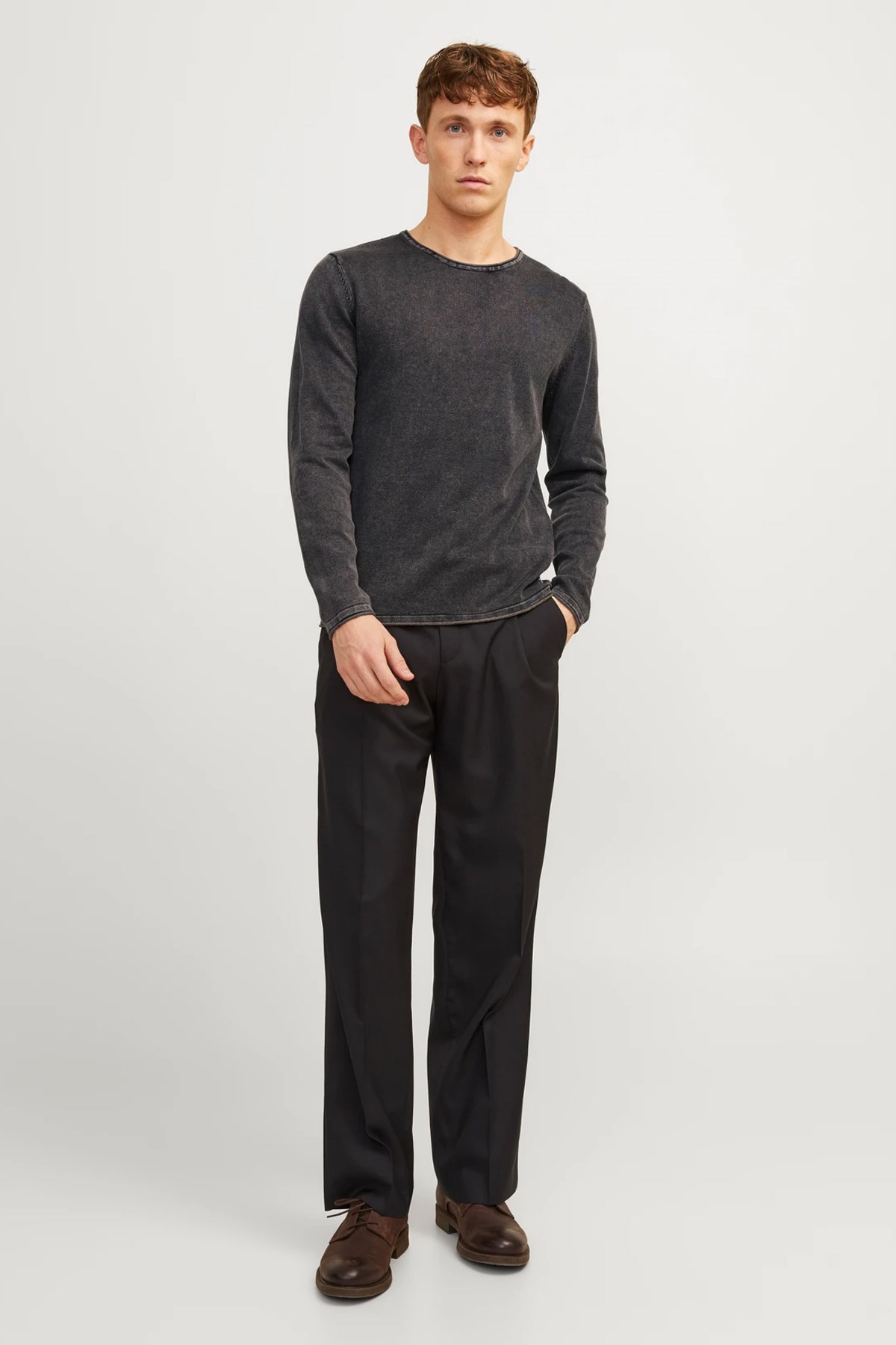 Jack & Jones Jjeleo Erkek Kazak 12174001 Antrasit