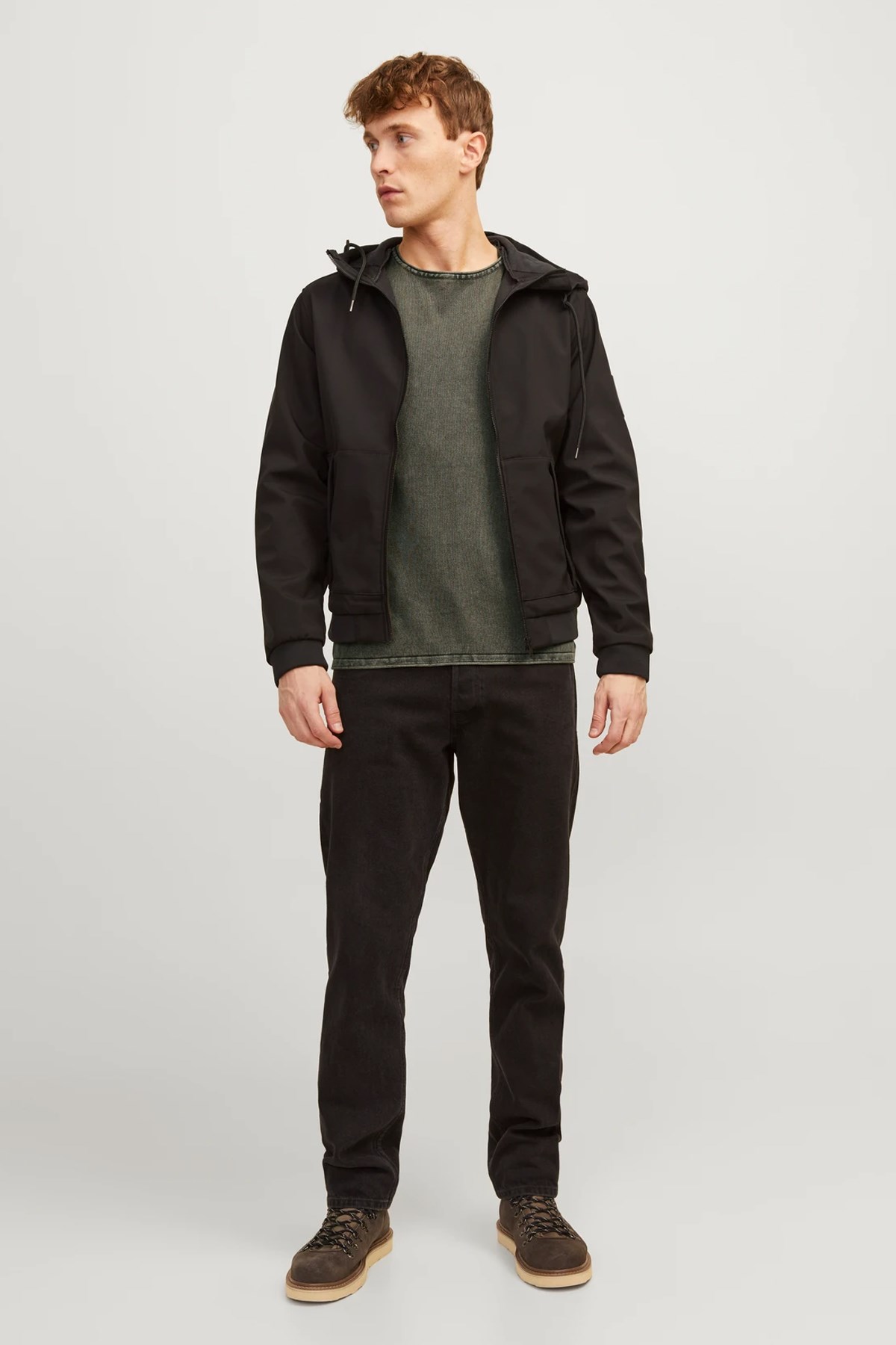 Jack & Jones Jjeleo Erkek Kazak 12174001 Haki