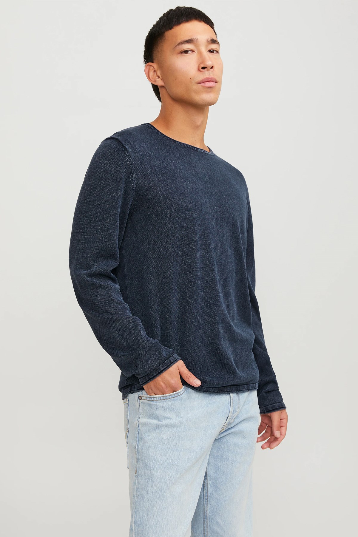 Jack & Jones Jjeleo Erkek Kazak 12174001 Lacivert