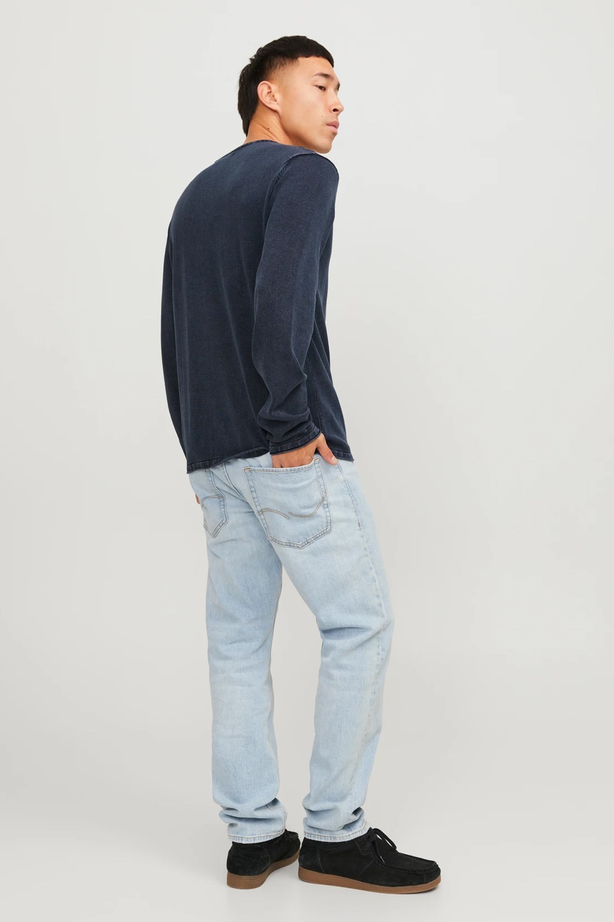 Jack & Jones Jjeleo Erkek Kazak 12174001 Lacivert