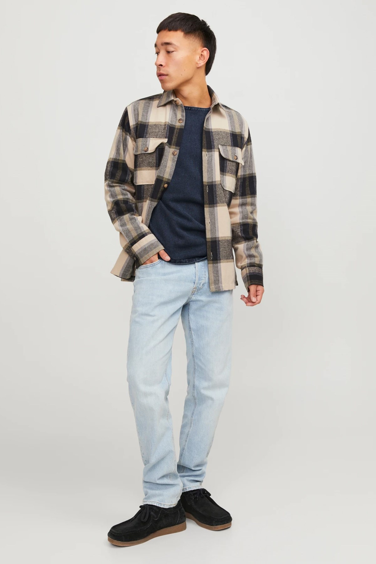 Jack & Jones Jjeleo Erkek Kazak 12174001 Lacivert