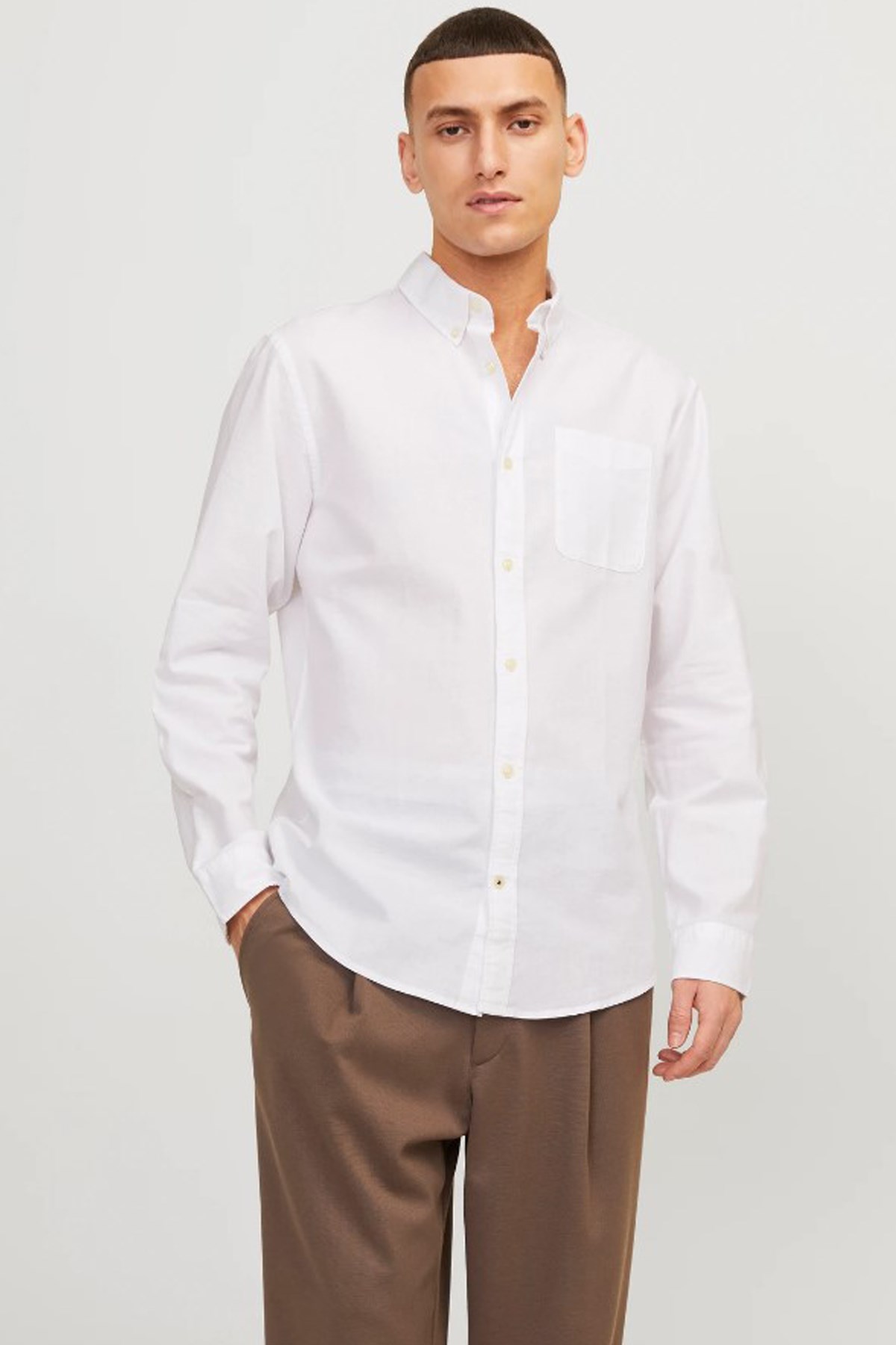 Jack & Jones Jjeoxford Erkek Gömlek 12182486 Beyaz