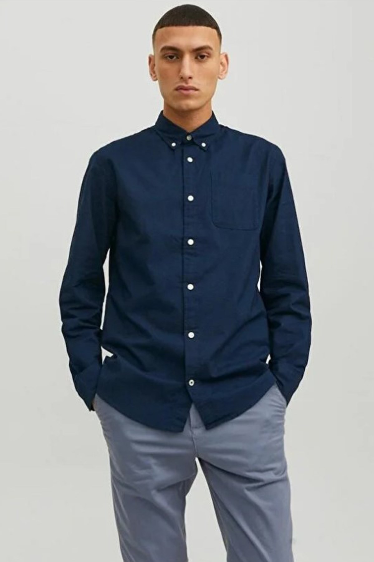 Jack & Jones Jjeoxford Erkek Gömlek 12182486 Lacivert
