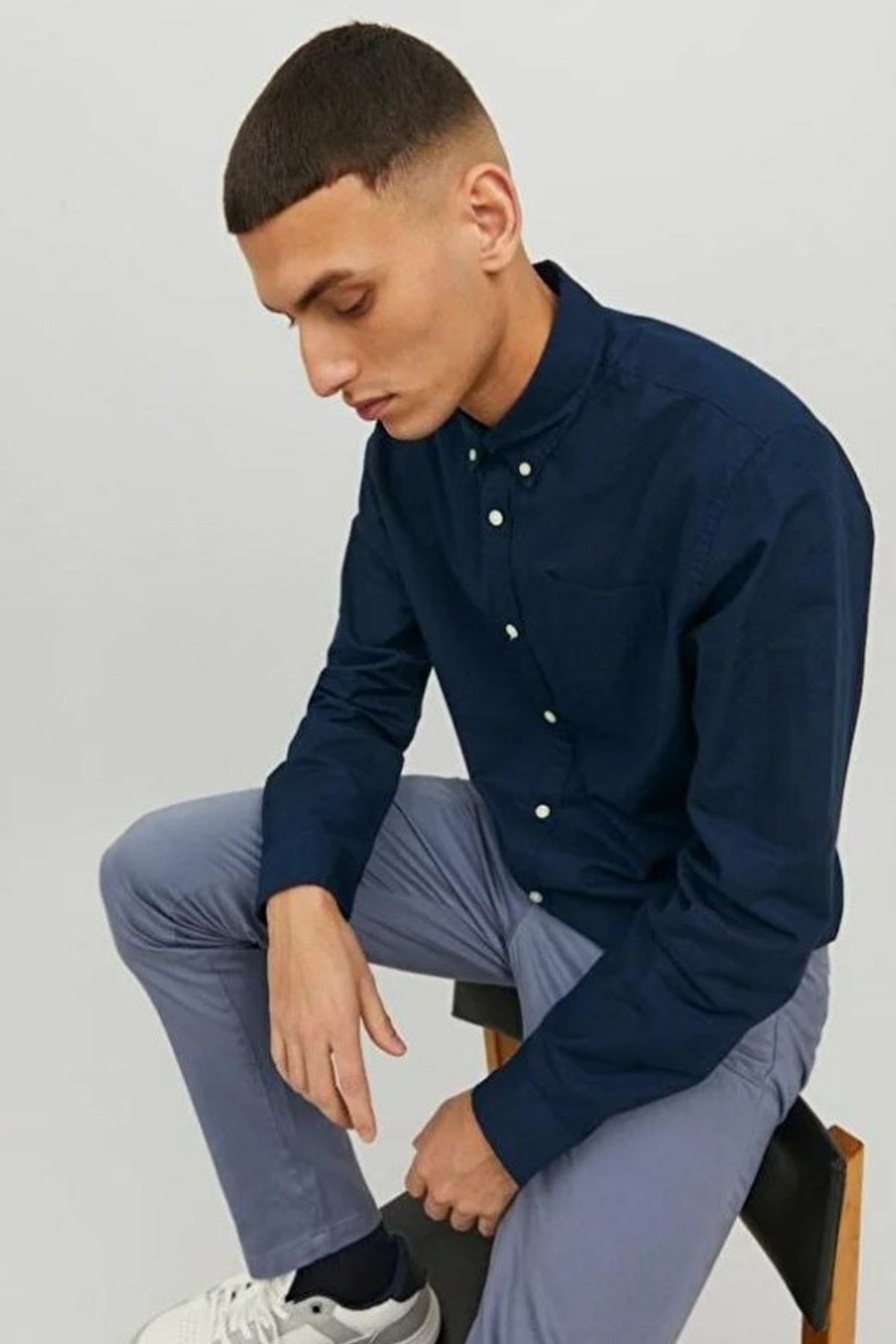 Jack & Jones Jjeoxford Erkek Gömlek 12182486 Lacivert