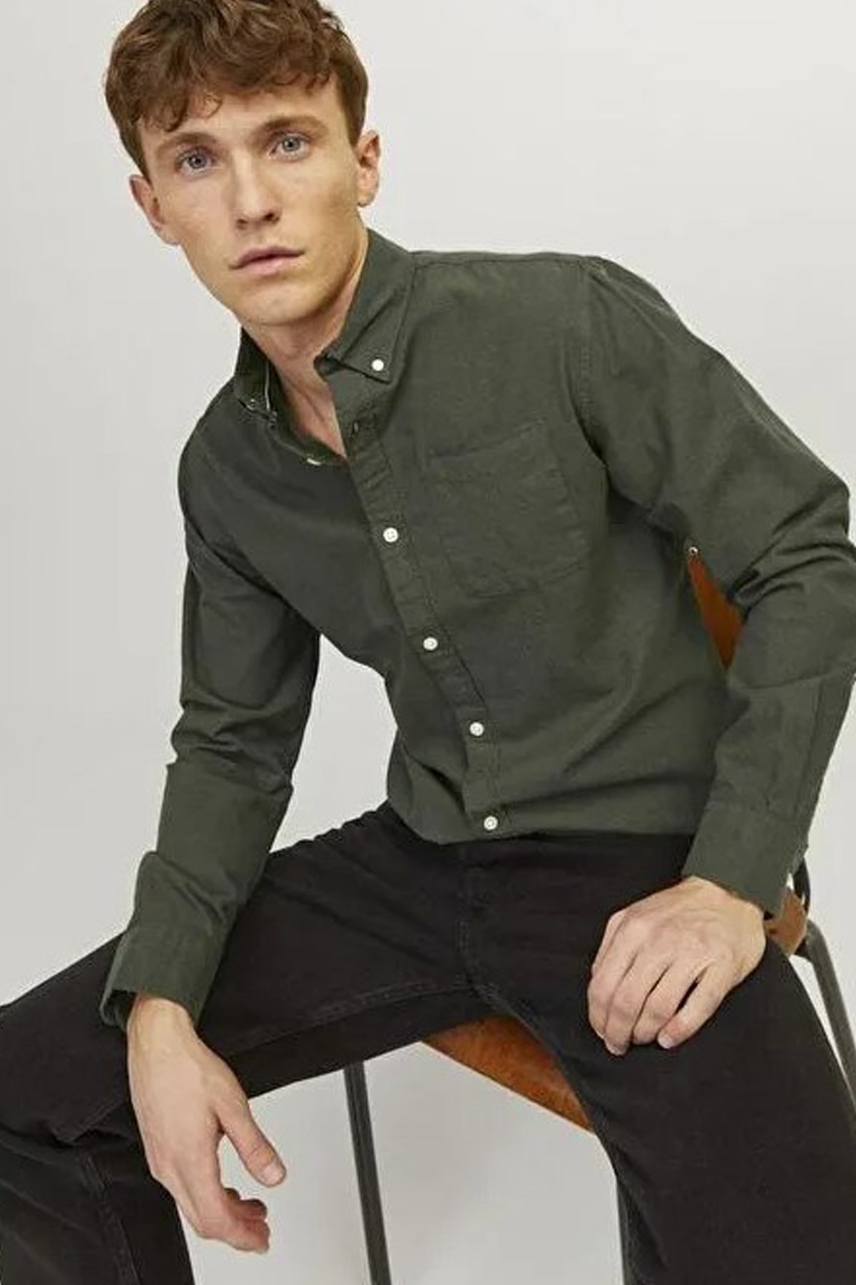 Jack & Jones Jjeoxford Erkek Gömlek 12182486 Yeşil