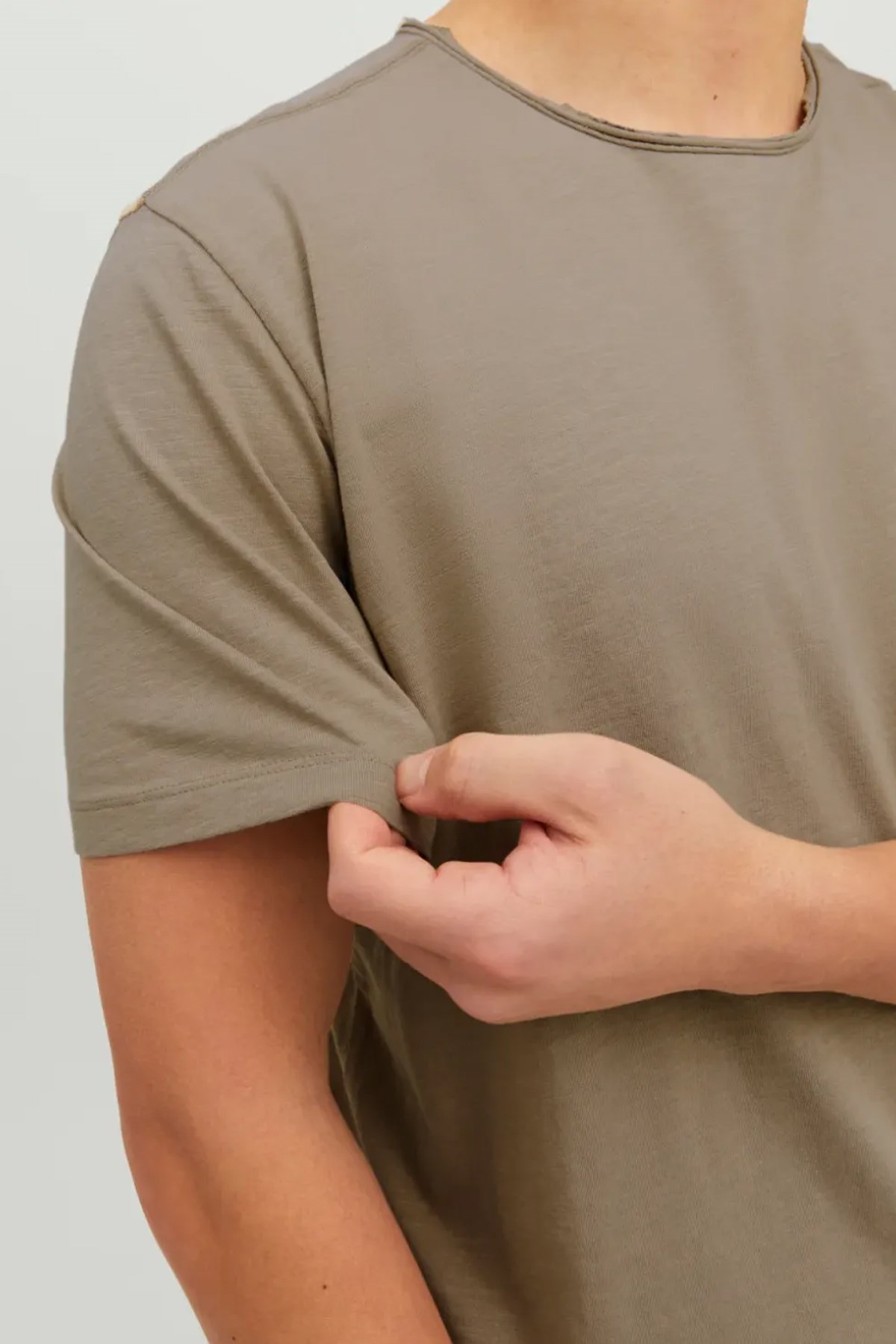 Jack & Jones Erkek Tişört 12182498 Bej