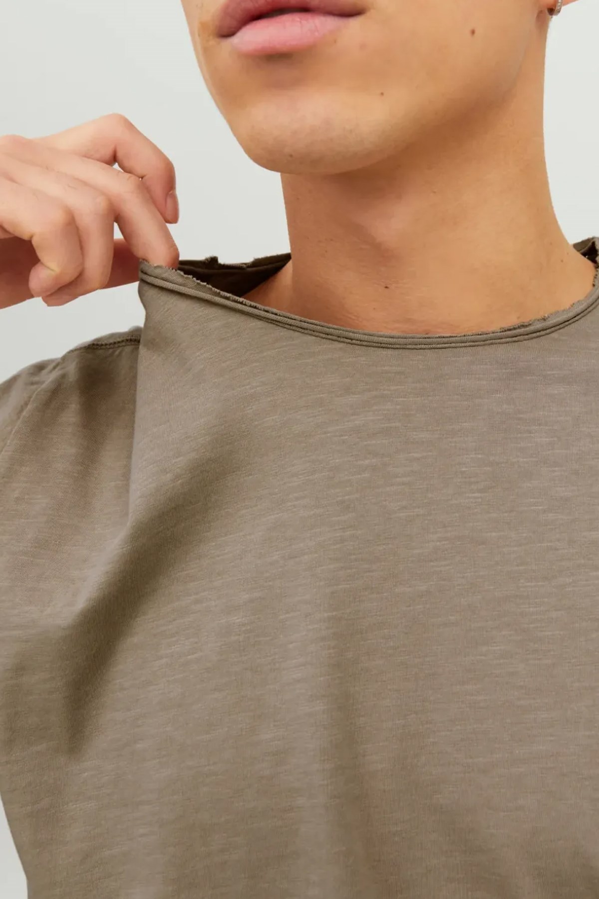 Jack & Jones Erkek Tişört 12182498 Bej