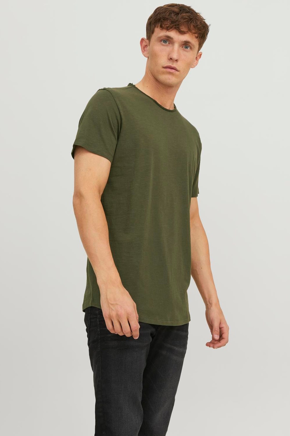 Jack & Jones Erkek Tişört 12182498 Haki