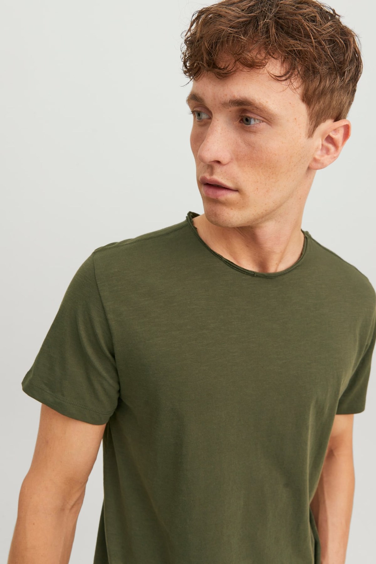 Jack & Jones Erkek Tişört 12182498 Haki