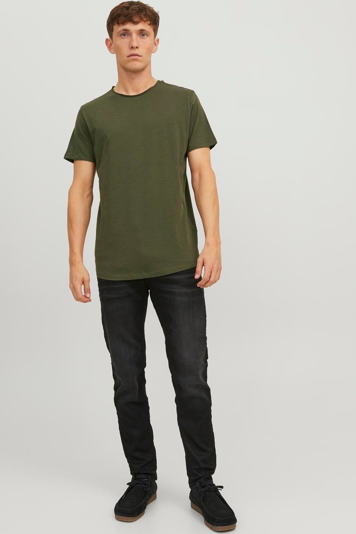 Jack & Jones Erkek Tişört 12182498 Haki
